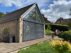 external venetian blinds installed by Halo Sunblinds on a Suffolk home